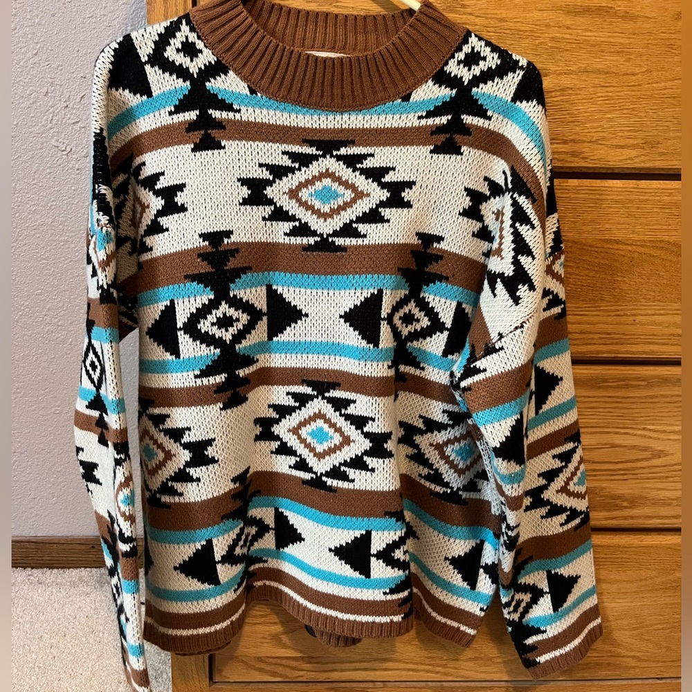 Savanna Jane Aztec print sweater